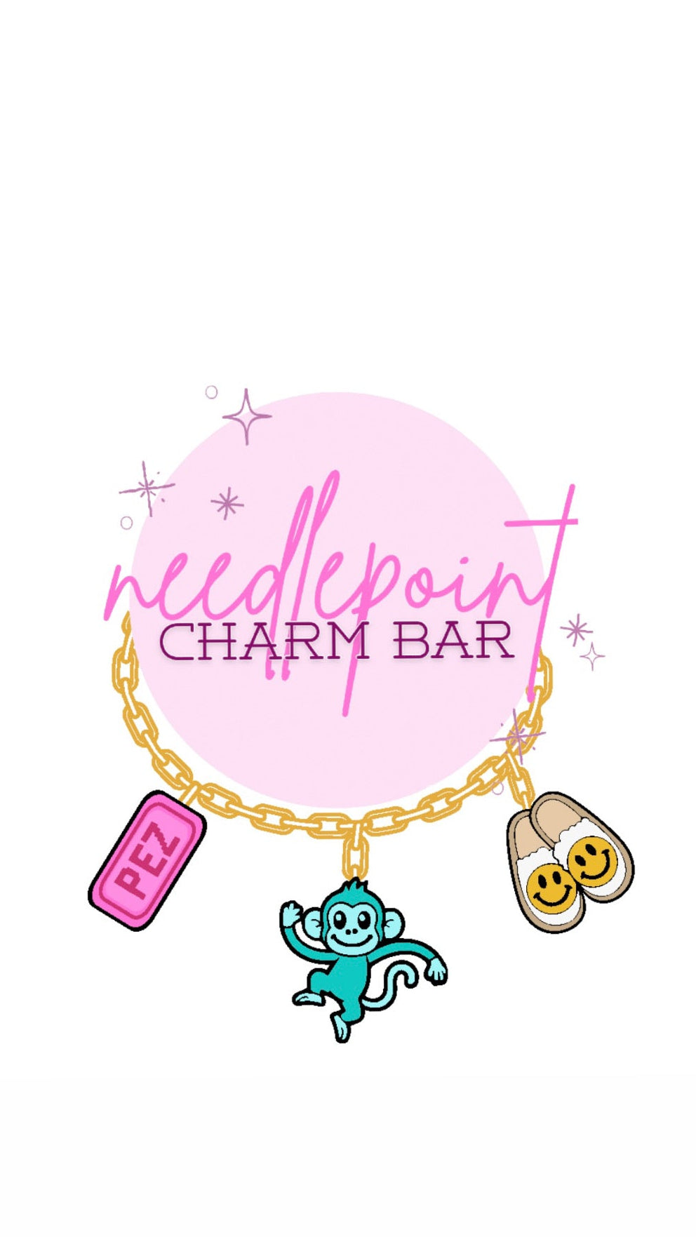 Love Key Canvas | Needlepoint Charm Bar