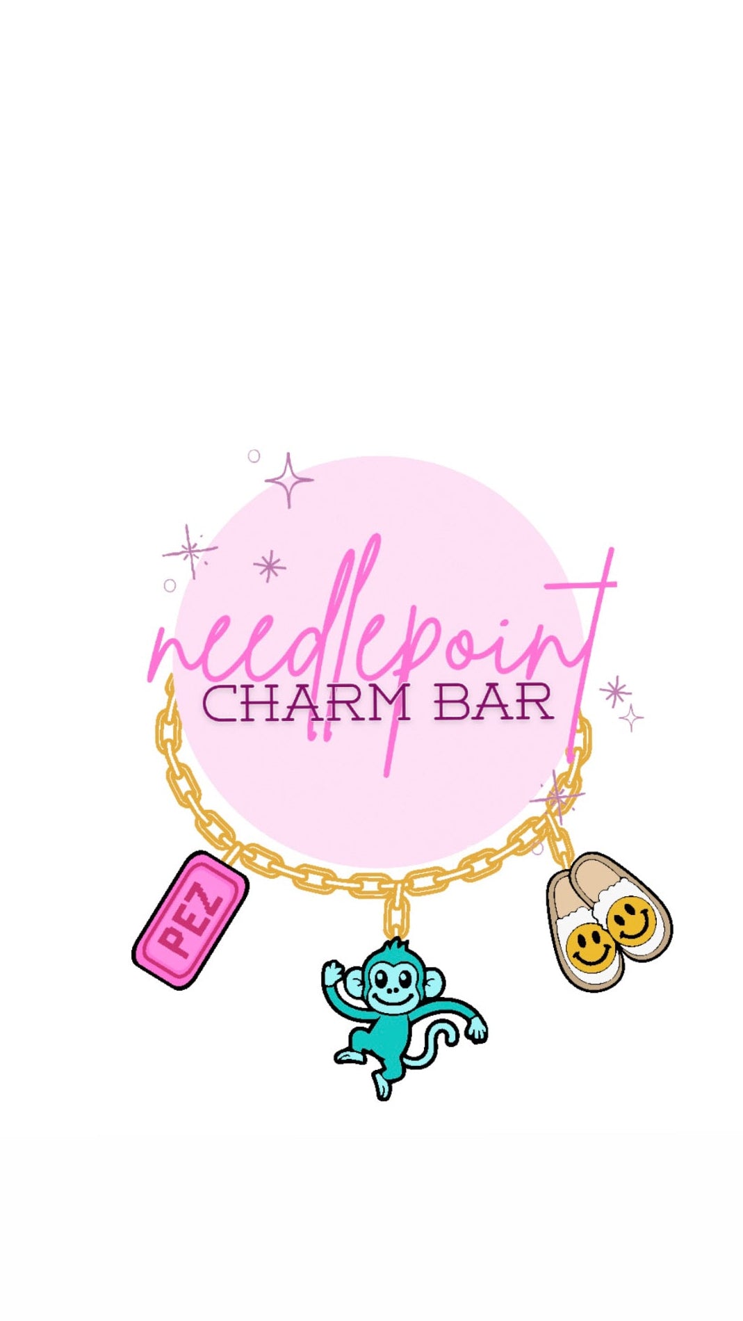 Lover Girl Heart Canvas | Needlepoint Charm Bar