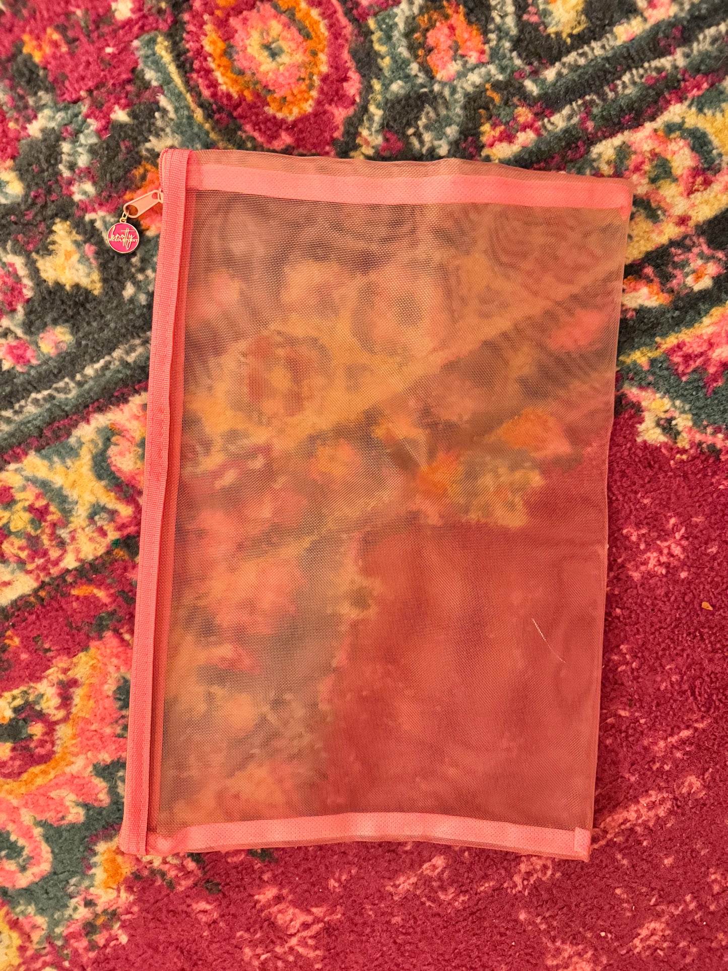 Pink Mesh Project Bag