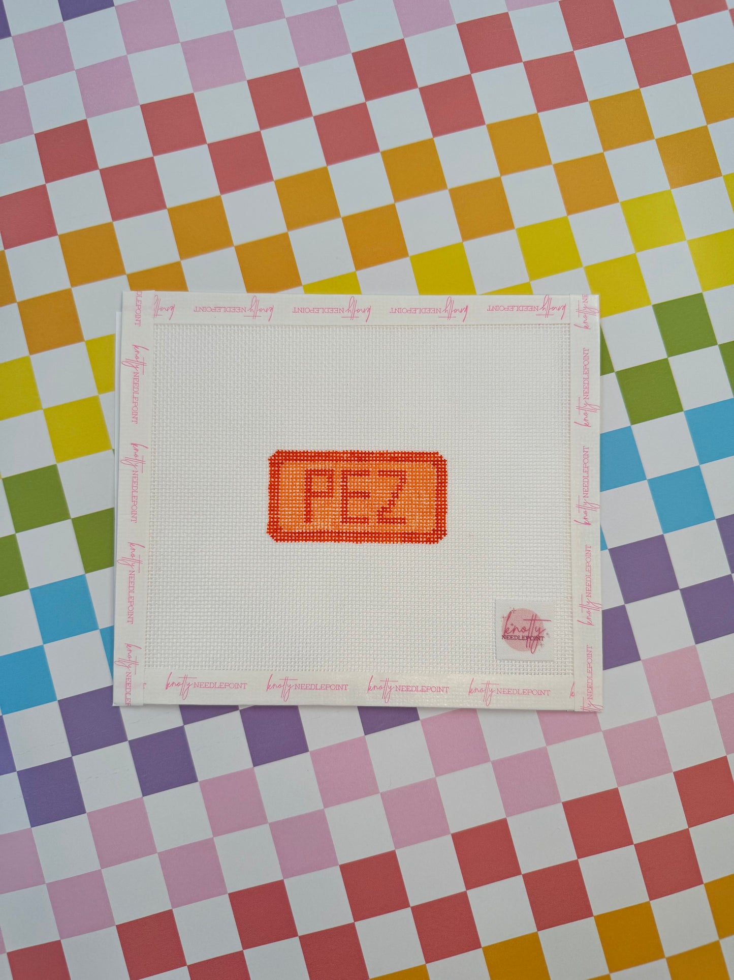 PEZ Bag Charm or Mini Canvas Needlepoint Canvas