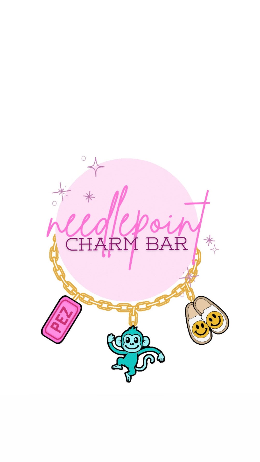 Love Lock Canvas | Needlepoint Charm Bar