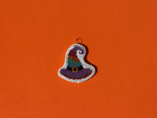 Rainbow Witch Hat | Needlepoint Charm Bar