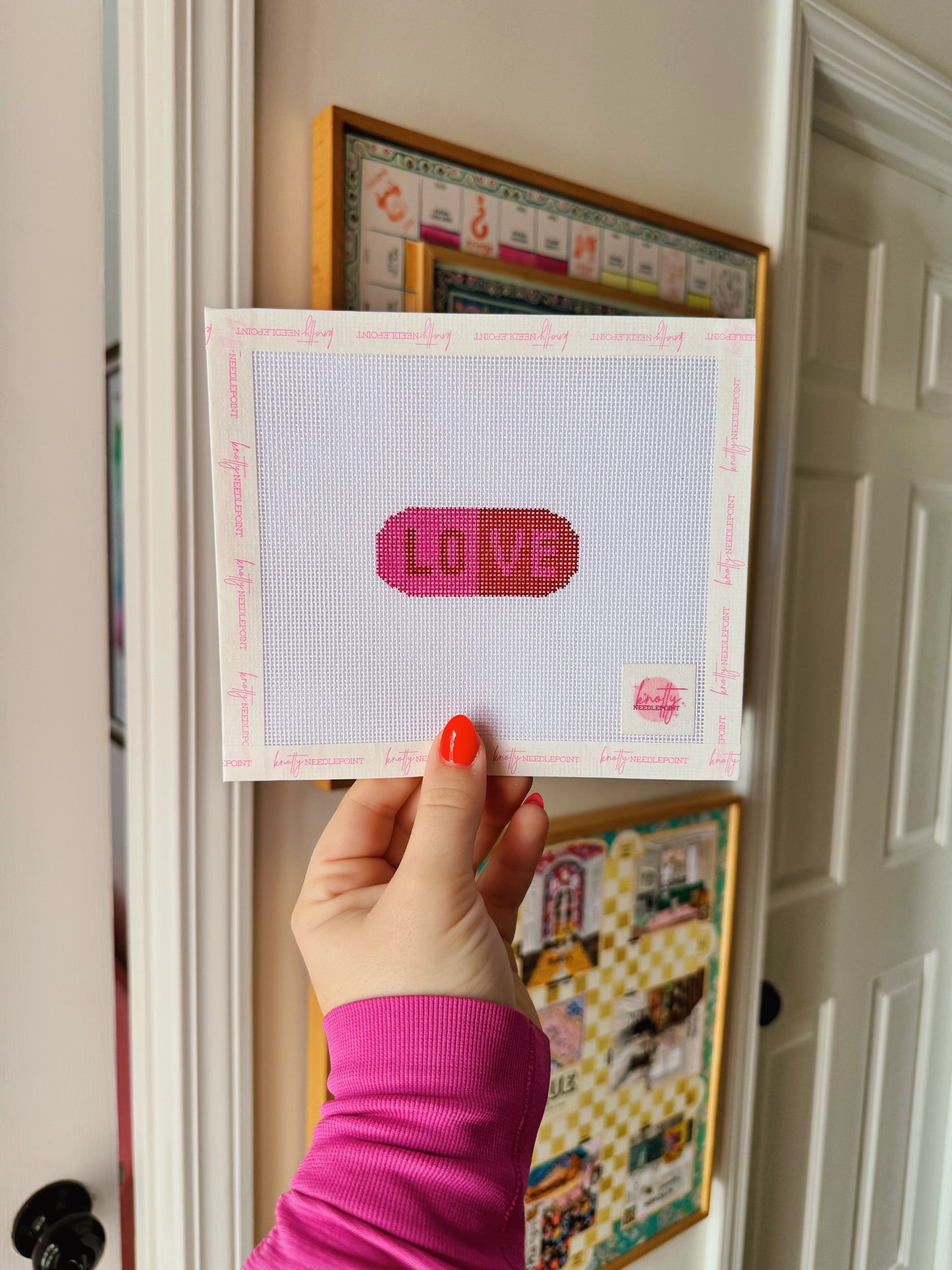 Love Pill Canvas | Needlepoint Charm Bar