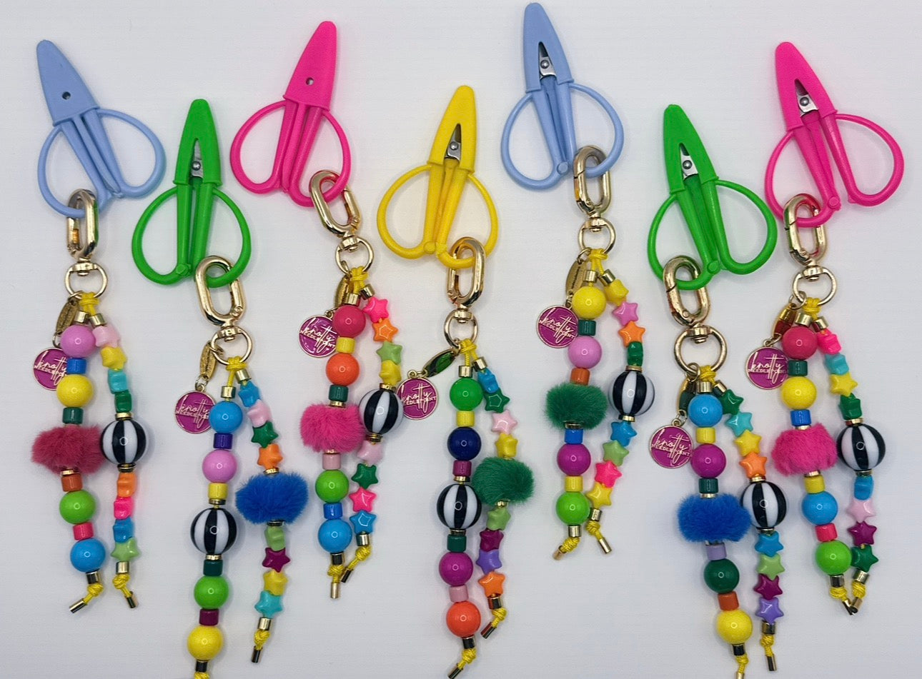 The Prep Threads x Knotty Needlepoint Beaded Scissor Fob