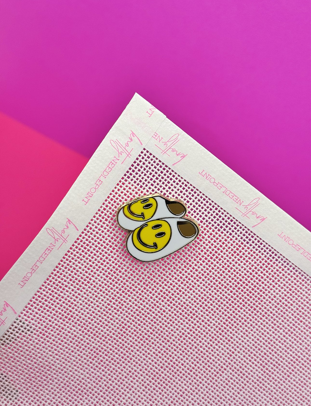 Yellow Smiley Face Slipper Needleminder
