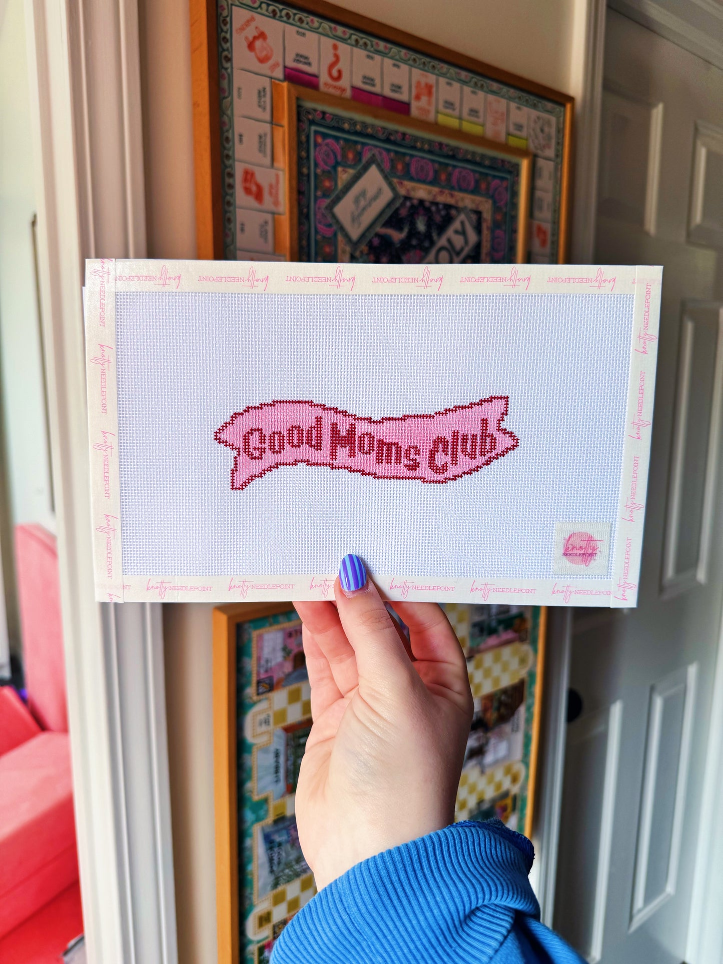 Good Moms Banner Needlepoint Canvas