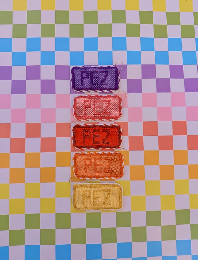 PEZ Bag Charm or Mini Canvas Needlepoint Canvas