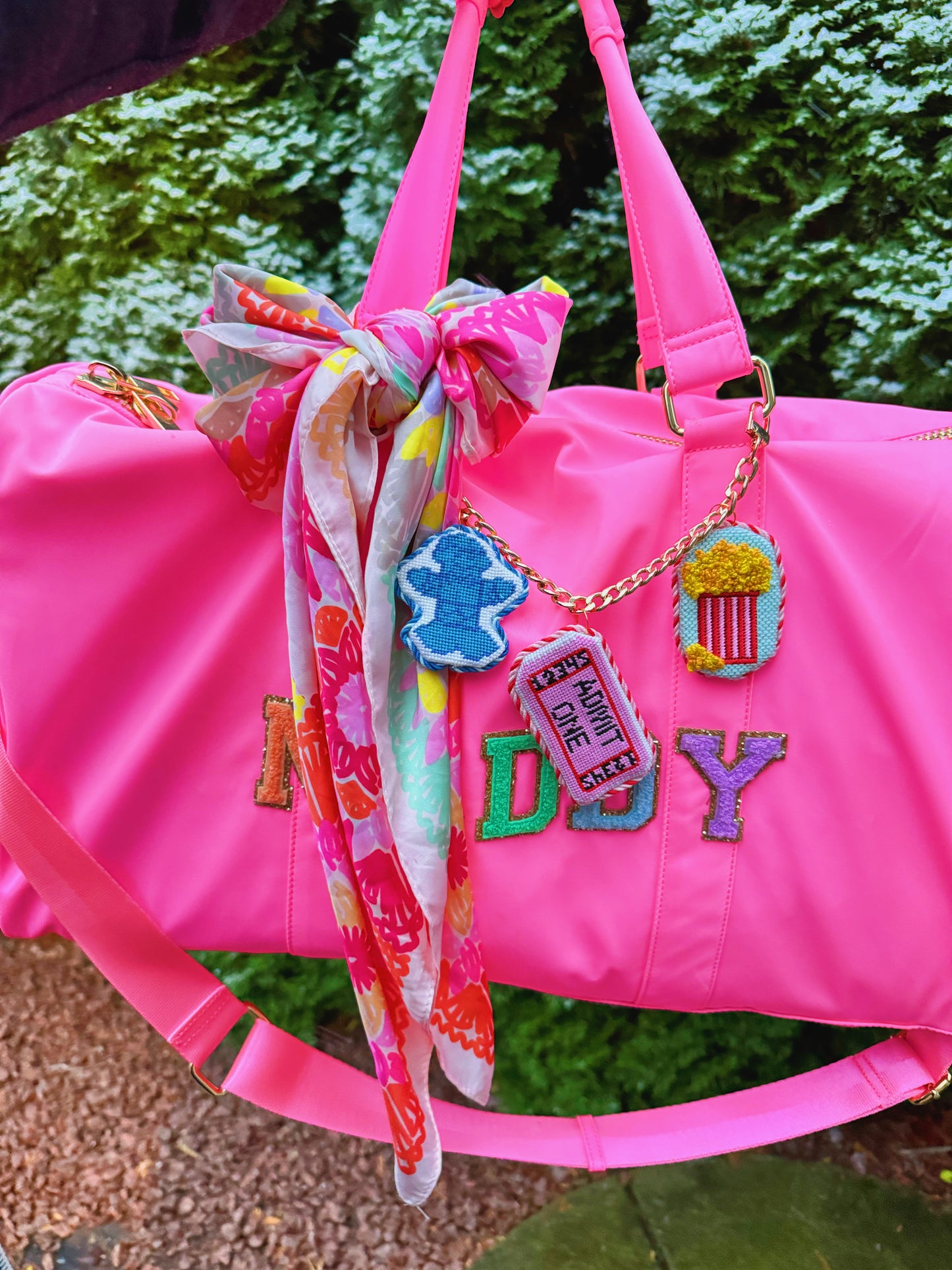 Admit One Ticket Canvas | Needlepoint Charm Bar