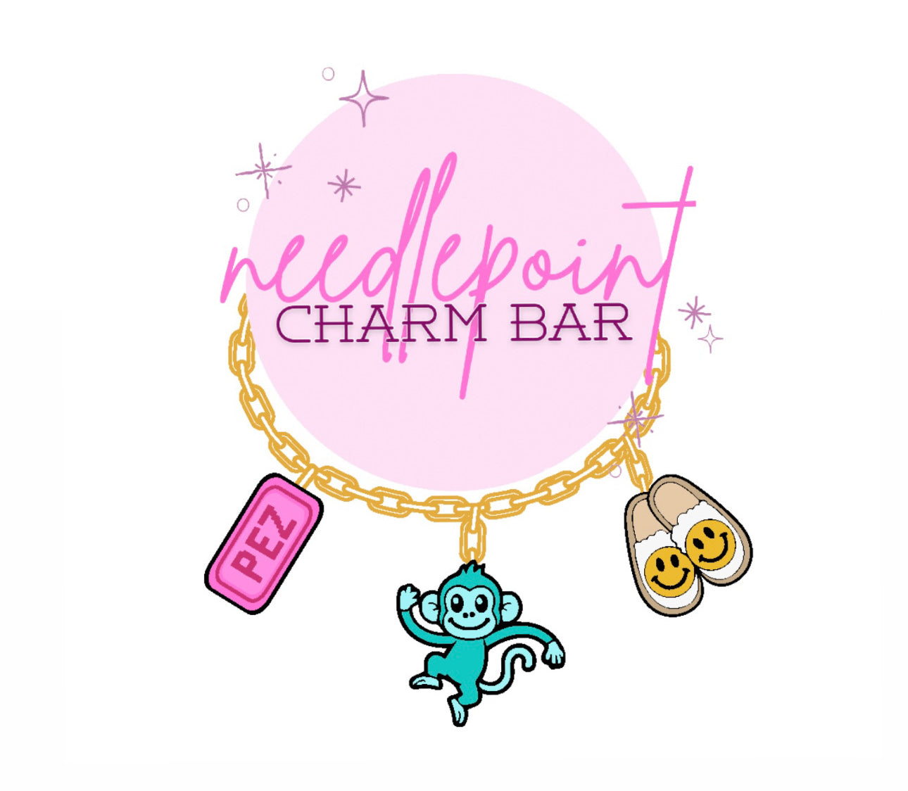 Friendship Bracelet Bead (A-Z) Canvases | Needlepoint Charm Bar