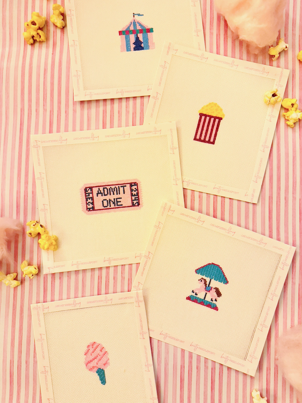 Circus Tent Canvas | Needlepoint Charm Bar