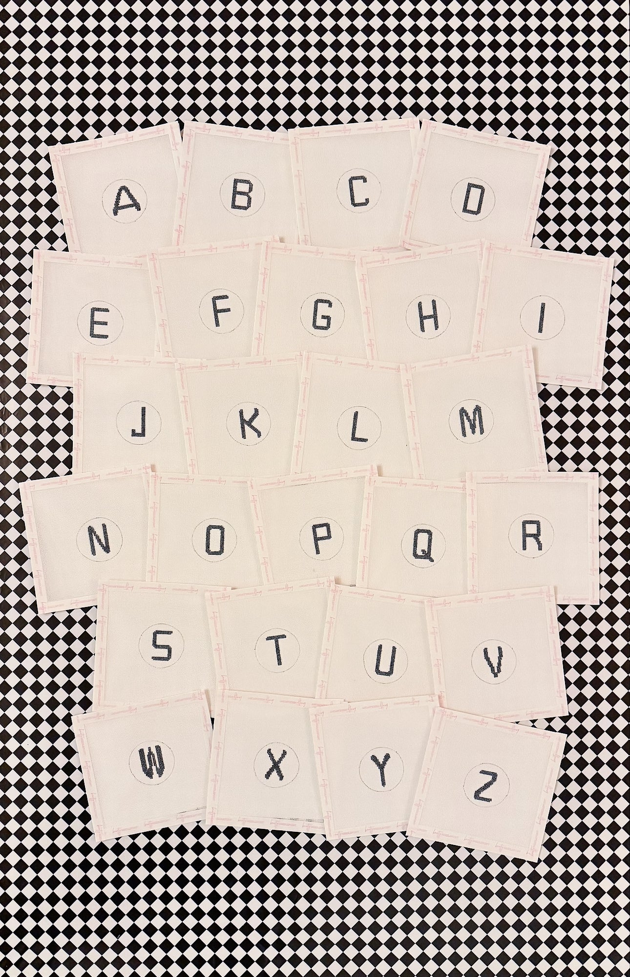 Friendship Bracelet Bead (A-Z) Canvases | Needlepoint Charm Bar