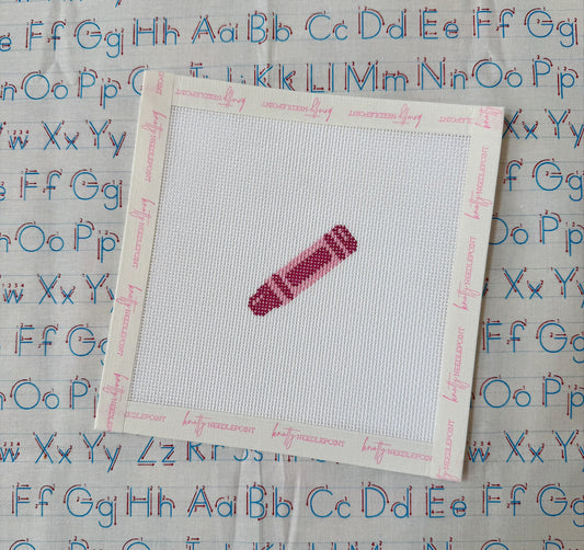 Pink Crayon Canvas | Needlepoint Charm Bar