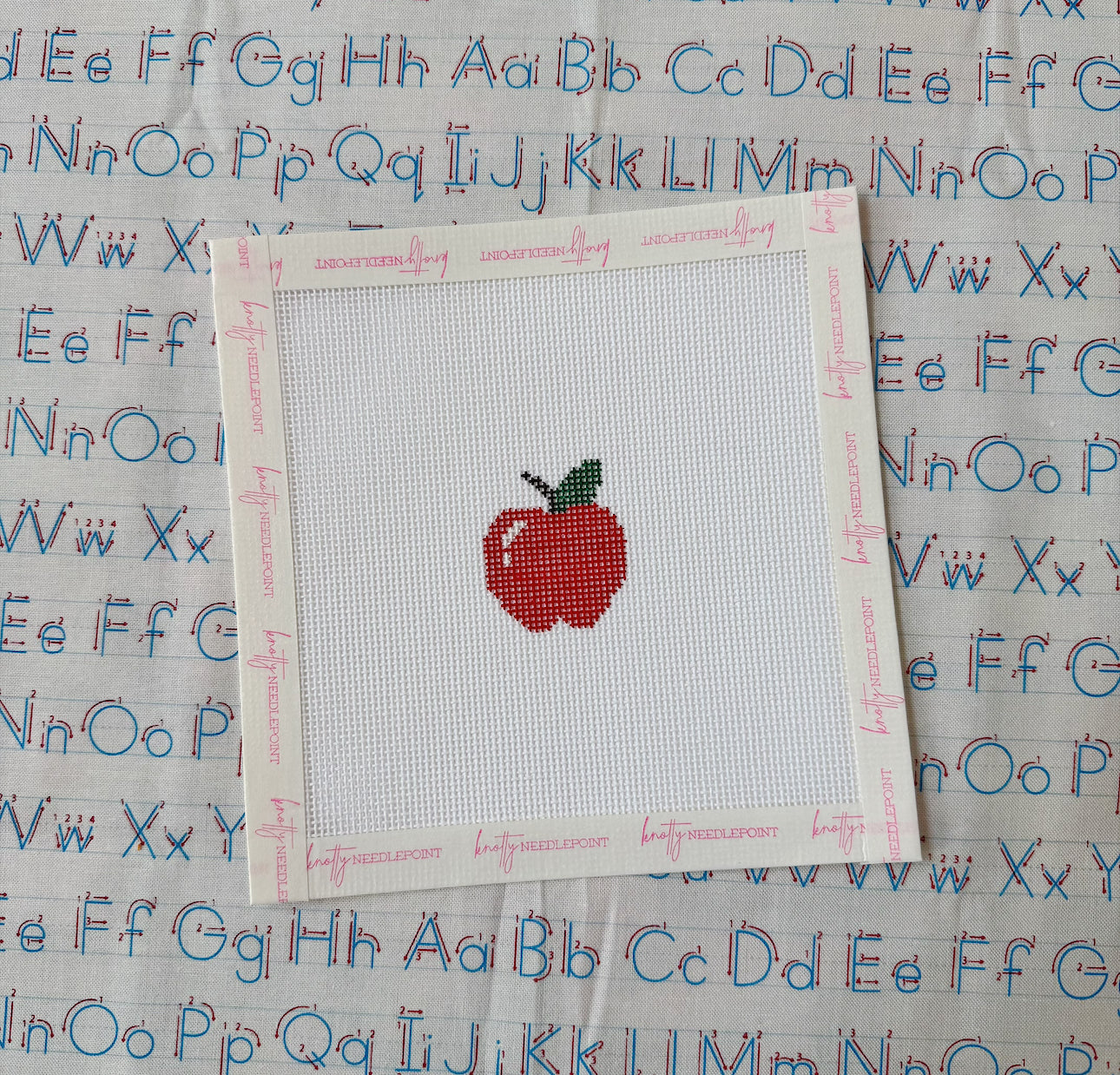 Apple Canvas | Needlepoint Charm Bar