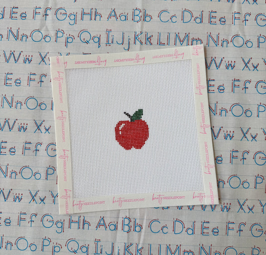 Apple Canvas | Needlepoint Charm Bar