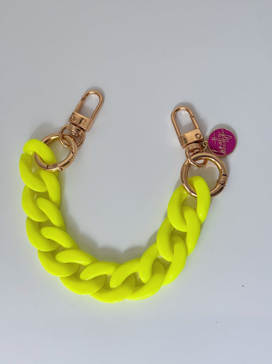 Yellow Acrylic Needlepoint Charm Chain