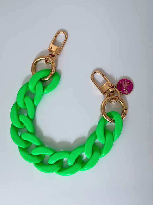 Green Acrylic Needlepoint Charm Chain