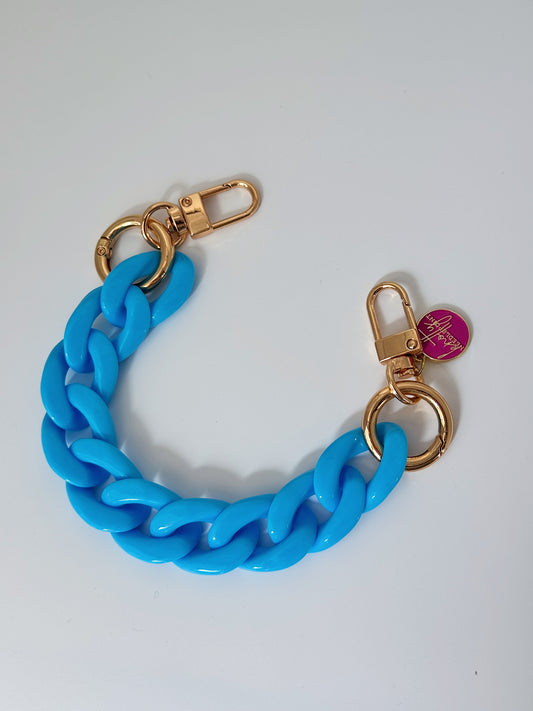 Blue Acrylic Needlepoint Charm Chain