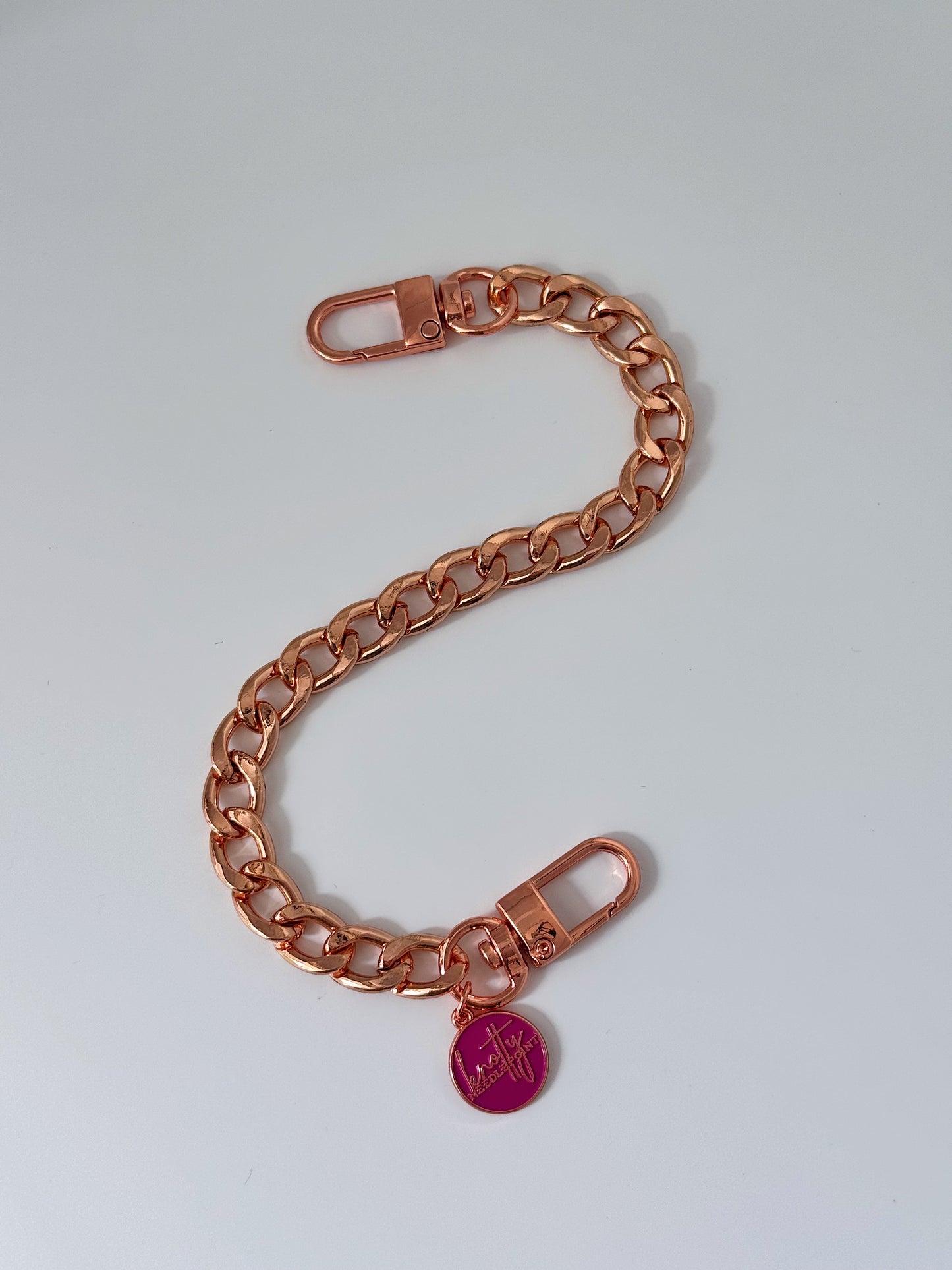 Rose Gold Needlepoint Charm Chain