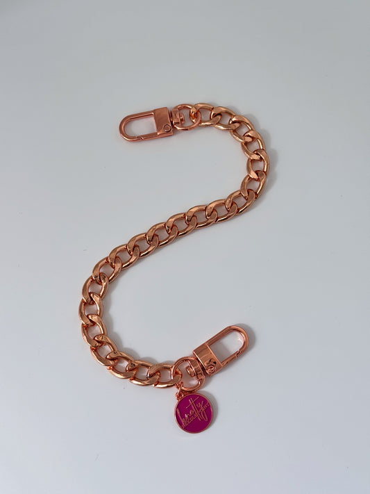 Rose Gold Needlepoint Charm Chain