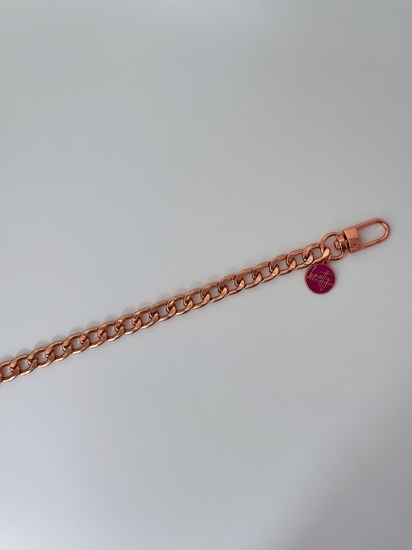 Rose Gold Needlepoint Charm Chain