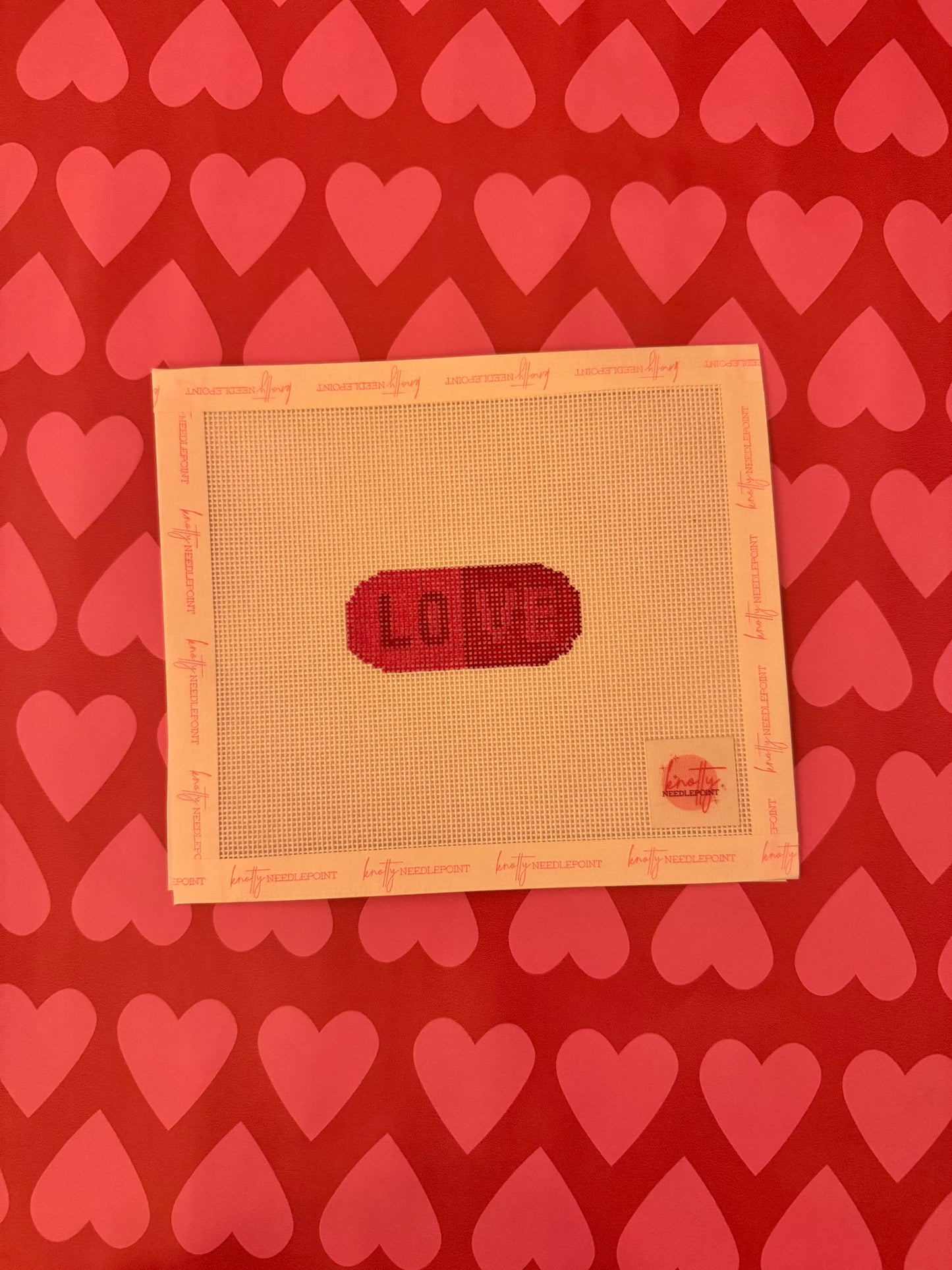 Love Pill Canvas | Needlepoint Charm Bar