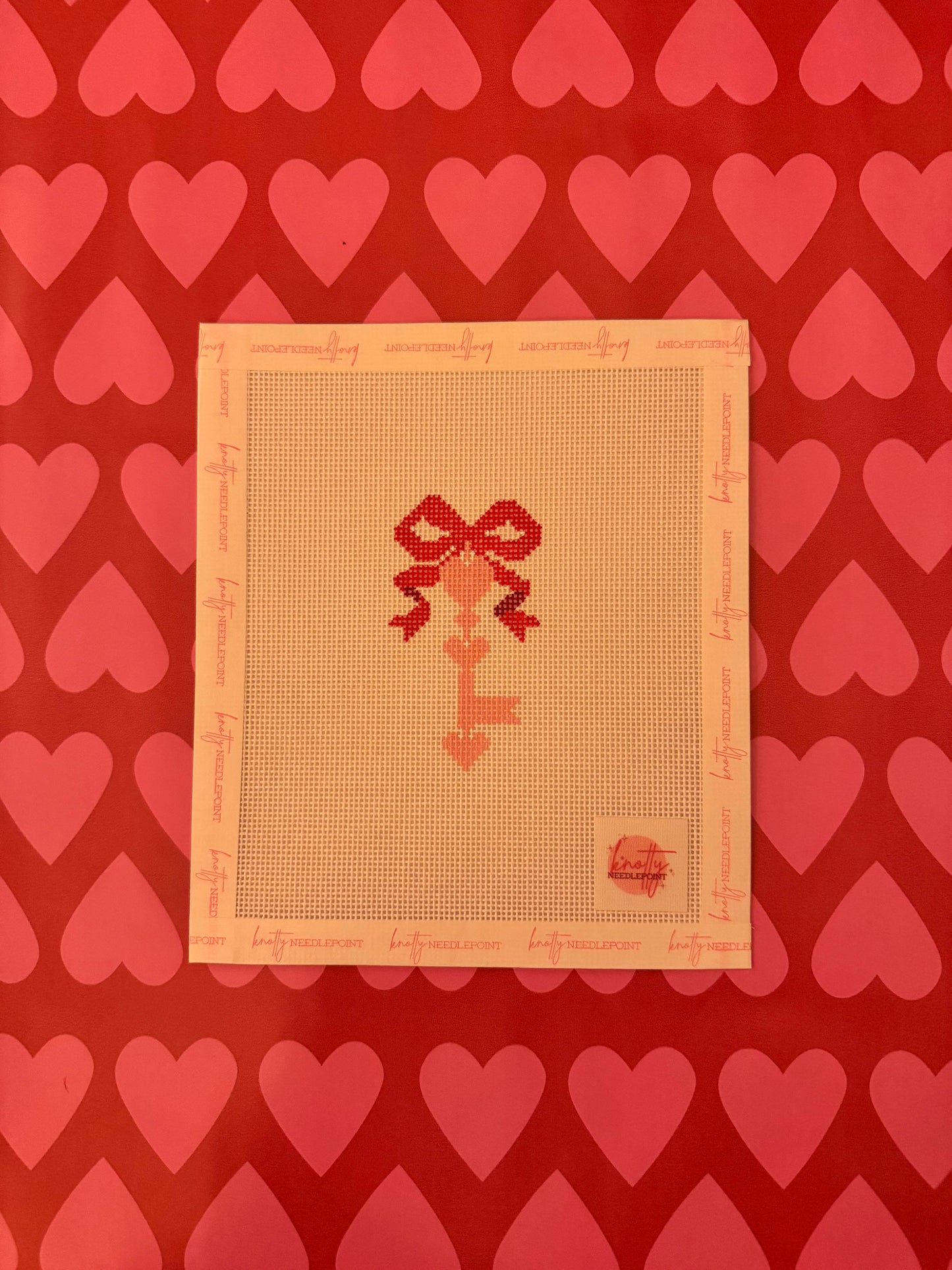 Love Key Canvas | Needlepoint Charm Bar