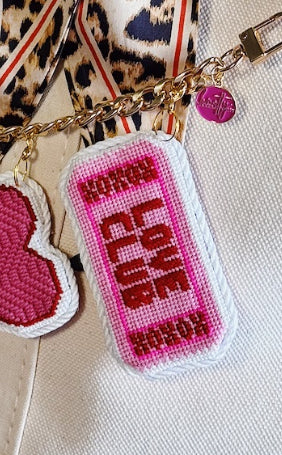 Love Club Ticket | Needlepoint Charm Bar