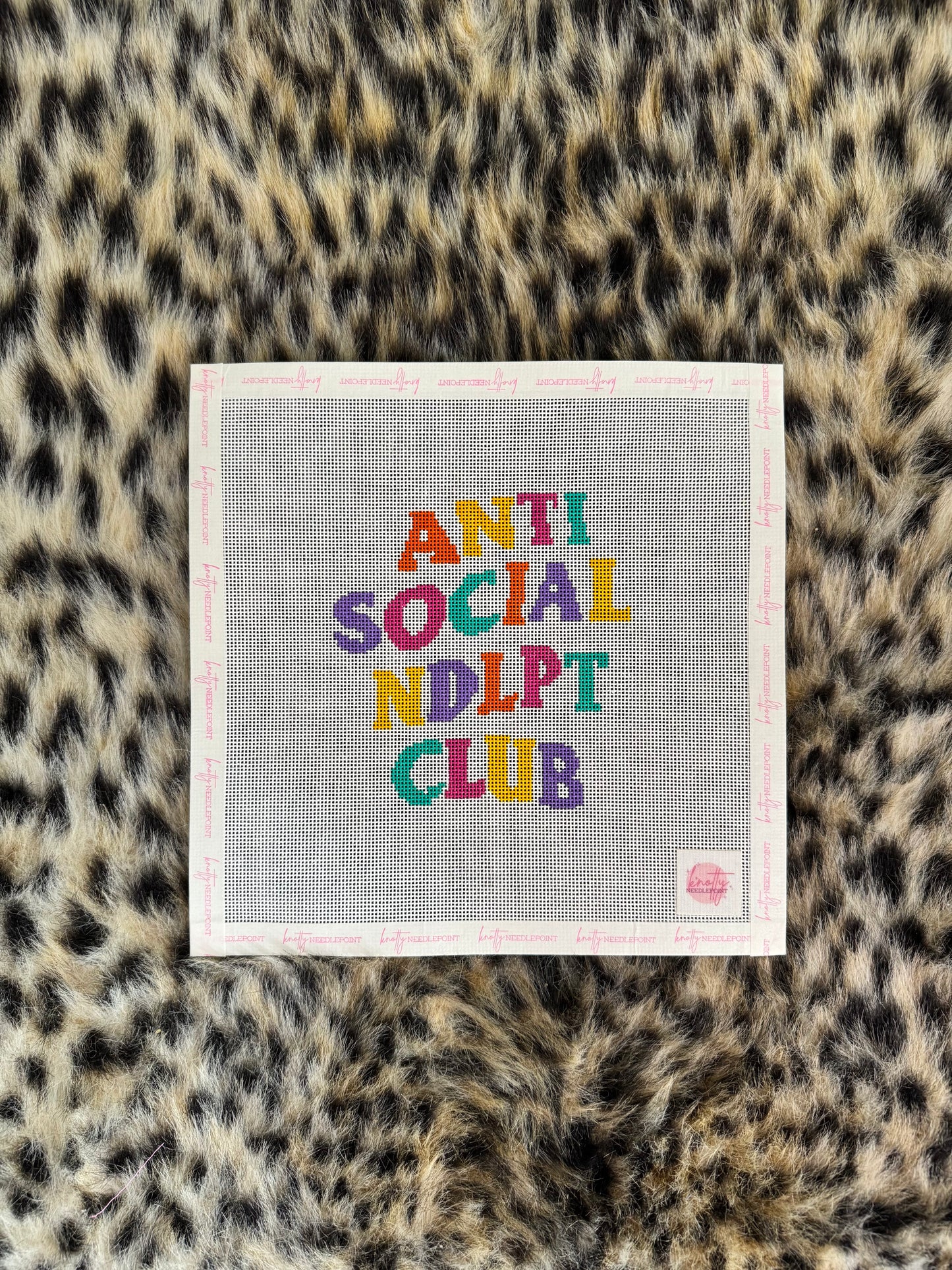Colorful Anti Social NDLPT Club Canvas