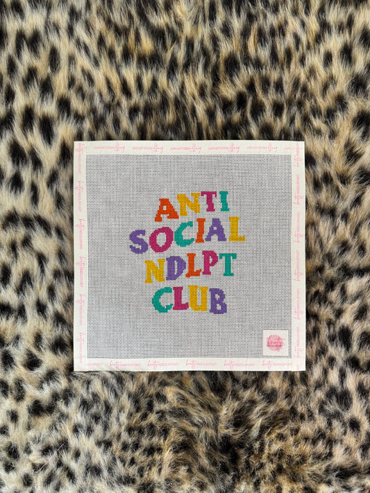 Colorful Anti Social NDLPT Club Canvas