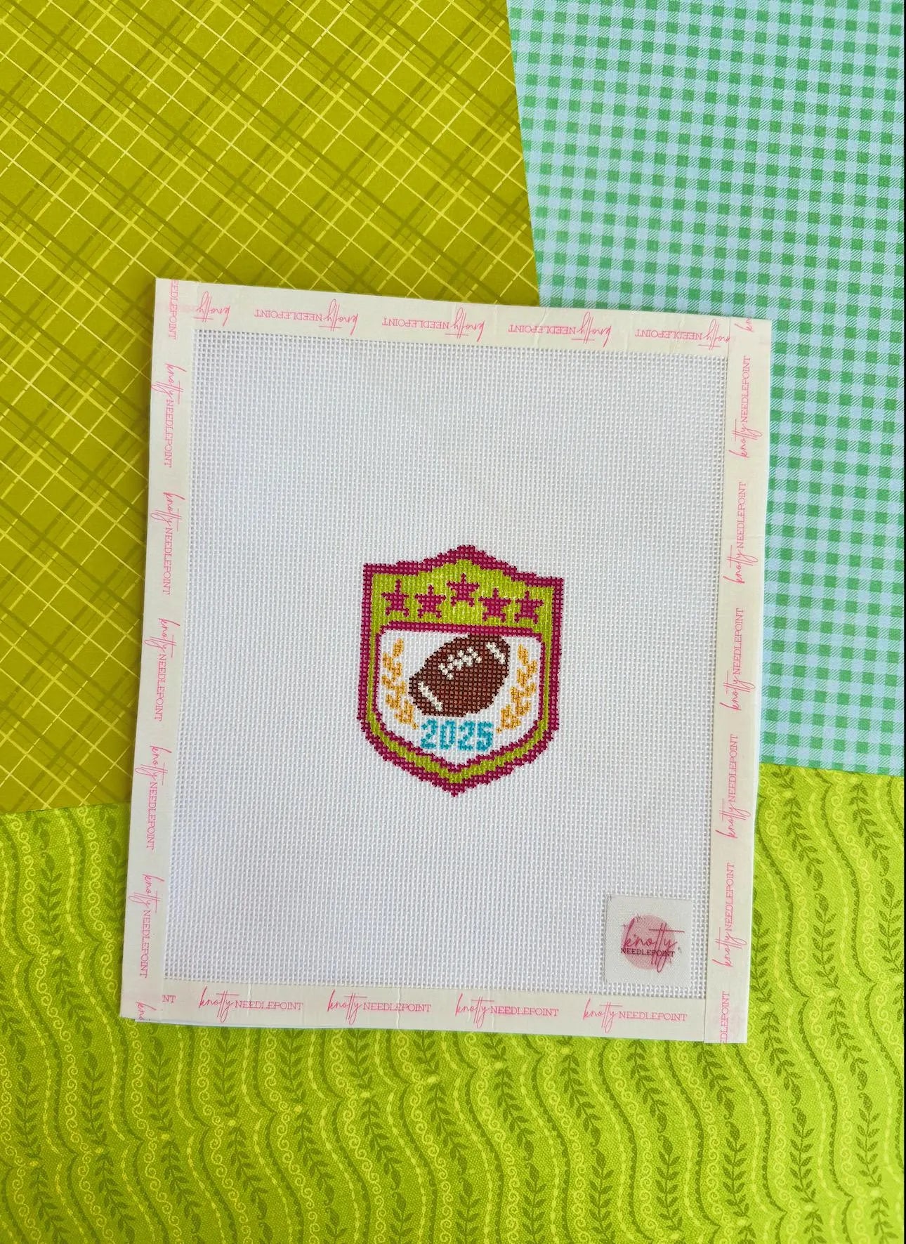 Football Crest Needlepoint Canvas