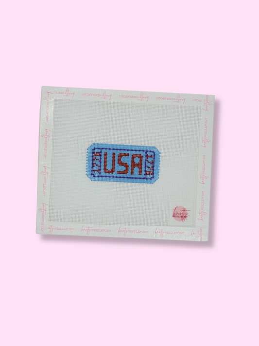 USA 1776 Ticket | Needlepoint Charm Bar