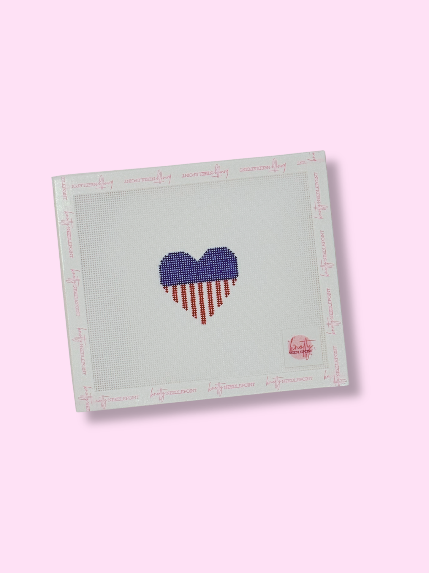 Patriotic Heart | Needlepoint Charm Bar